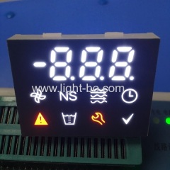 Custom Ultra white / Ultra red 3-Digit 7 segment led display common anode for temperature control