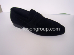Suede mens casual shoes black