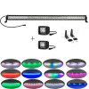 300w 52&quot; straight led light bar foglights for driving chasing halo+2xpods halo