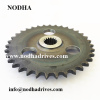 Splined roller chain sprocket single sprocket