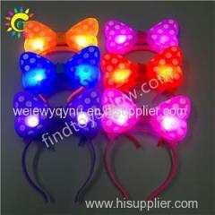LED Flashing 3 Modes Minnie Mouse Bow Headband For Kids Party Supplies