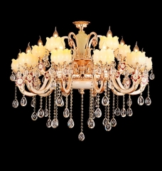 Mordern design Lotus Larger Crystal indoor ceramics lighting
