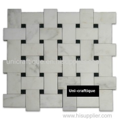 Basket weave marble mosaic classical pattern marble mosaic