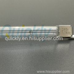 Transparent infrared quartz heating tube