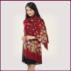 Fall and Winter Warm Colorful Viscose and Polyester Floral Shawl for Women