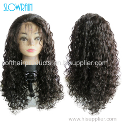 4X4 Size silk base loose curly full lace human hair wig glueless silk base full lace virgin brazilian lace front wigs