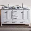 60 White Shaker Style Bathroom Storage Vanity Double With Drawers
