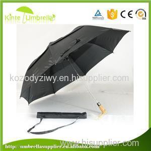 Big Size Double Layers Windproof White Color 2 Folding Auto Open Vented Hole Umbrella