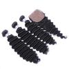 Brazilian Virgin Hair Deep Wave 3 Pcs Hair Bundles With 1 Pc 13*4 Lace Frontal