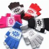 Adult Three - Finger Touch - Screen Gloves Non - Slip Dots Printed Plastic Gloves