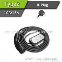 Type2 10A/16A Adjustable Portable EV Charging Box UK Plug Evse Manufacturers Tesla Car Charging Stations