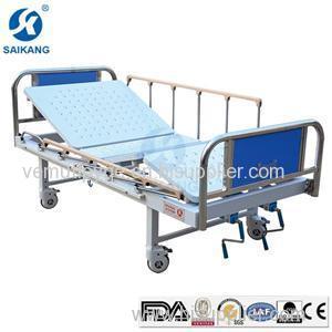 Cheap Functional Manual Adjustable Hospital Bed With Two Functions