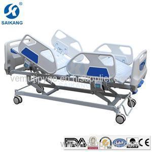 3 Crank Functional Manual Hospital Icu Bed With Abs Headboards