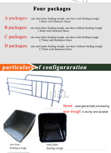 Durable gestation crate for sow rearing