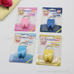 15m tooth shape dental floss with Paper card packing cool mint waxed floss Can customized paper card logo