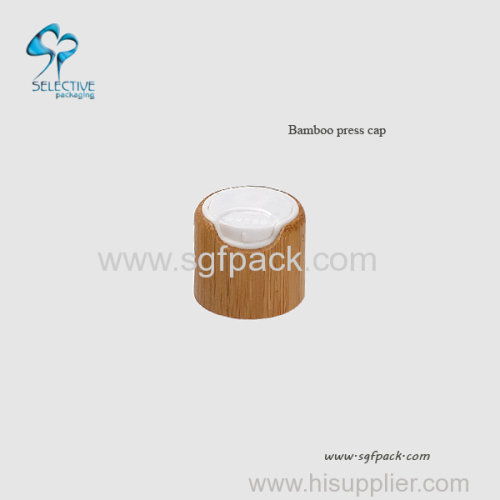 100ml frosted Glass bottle with bamboo press cap