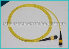 Yellow Jacket Female MPO 24 Fiber Cable Single Mode No Pin 3.0mm APC Polish