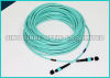 10 Foot MPO to MPO Fiber Optic Cable 8 Aqua Trunk OFNR Plenum Cable Polarity B