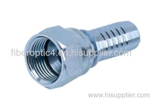 JIC Female 74 Degree Cone Seat Hose Hydraulic Fitting Surface With Zinc Plating