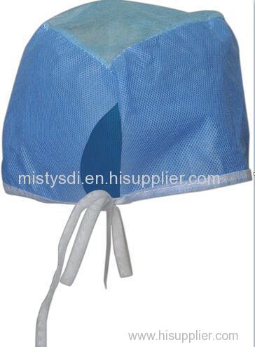 Protective disposable elastic headband bouffant cap with different colors