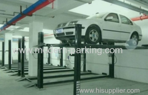 Four column car parking lift system