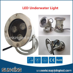 Landscape under water ip68 white green yellow low voltage 12V 24V fountain lamp 3W 3x3W led pond underwater light
