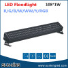 Projection aluminum RGB RGBW DMX linear floodlight 108W 108x1W led wall washer building lighting