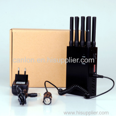 Portable mobile gps tracker cell 8 antenna with battery multifunction signal jammer