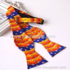 Colorful Dot Decoration Silk Double Sided Self Tie Custom Printed Bow Tie