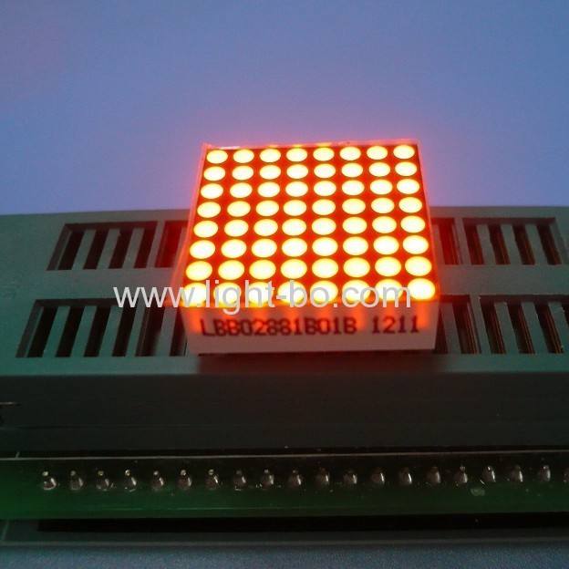 0.8 inches 8 x 8 white dot matrix led displays for Moving signs / message boards/elevator position indicators