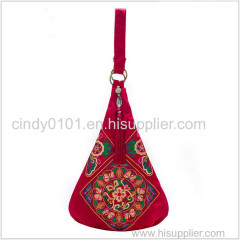 Ladies Fashion Denim Shoulder Bag Big Size Embroidered Dumplings Handbags