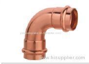 BEND 90 DEGREE OF COPPER PRESSED FITTING