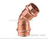 BEND 45 DEGREE OF COPPER PRESSED FITTING