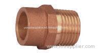 MALE CONNECTOR OF BRONZE PIPE FITTING