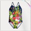 Kids Floral Pattern Swimsuit