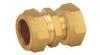 COMPRESSION STRIGHT COUPLING OF BRASS PIPE FITTING