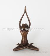 Hand-made ornaments for home decoration arts cast metal yoga frog