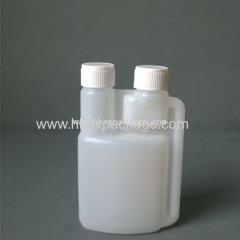 Plastic twin neck double neck plastic dosing bottle 100ml 500ml 1000ml