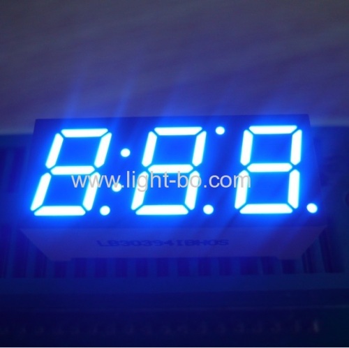 Custom Triple digit 0.39  Common Anode Ultra Blue 7 Segment LED Display for Instrument Panel