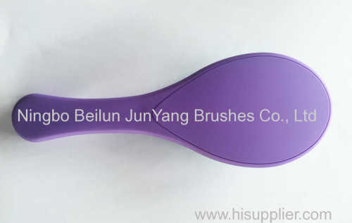 round plastic brush with cushion and coated with rubber paint