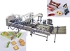 Four lane biscuit sandwiching machine with row multiplier