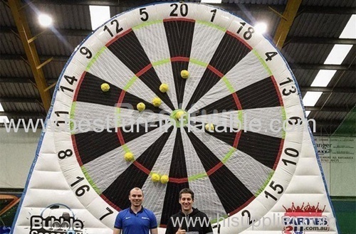 Inflatable footaball darts game