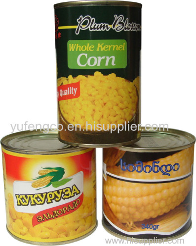 canned sweet corn kerel nl/eoe 184g/340g/400g/800g/2840g