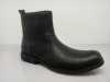 Black clip on mens ankle boots