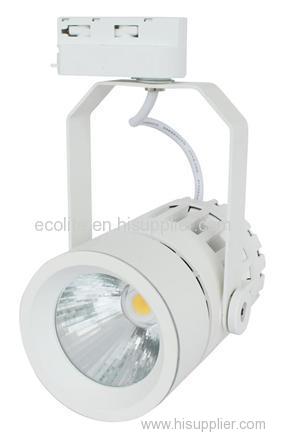 40W LED track light with CREE COB isolated driver 3-phase adapter
