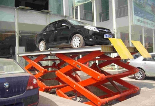 Double scissor type hydraulic car lift platform