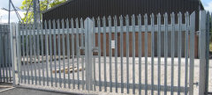 Steel Palisade Gate with Diverse Styles: galvanized/PVC