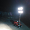 4.2m pneumatic telescopic mast gasoline generator set mobile light tower 4x500W lamps