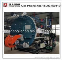 Fire tube 15 ton gas steam boiler for beverage factory
