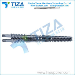 Parallel twin screw and barrel for plastic making machine